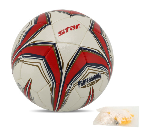 Мяч футбольный STAR PROFESSIONAL GOLD №4 Composite Leather белый-красный