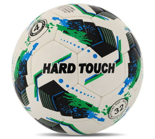 М'яч футзальний PU HYDRO TECHNOLOGY HARD TOUCH №4 PU білий-чорний