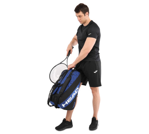 Тенісна сумка для ракеток падіння тенісу на 6 ракеток HEAD Team Padel 61,5x31,5x31см чорний-синій
