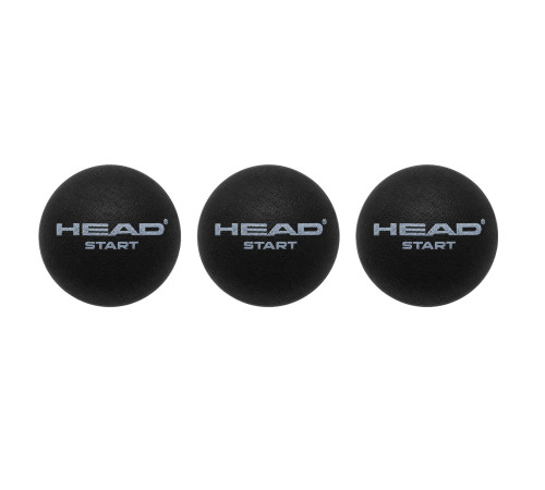 Набір м'ячів для сквошу HEAD START 3шт чорний