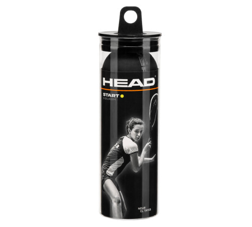 Набір м'ячів для сквошу HEAD START 3шт чорний