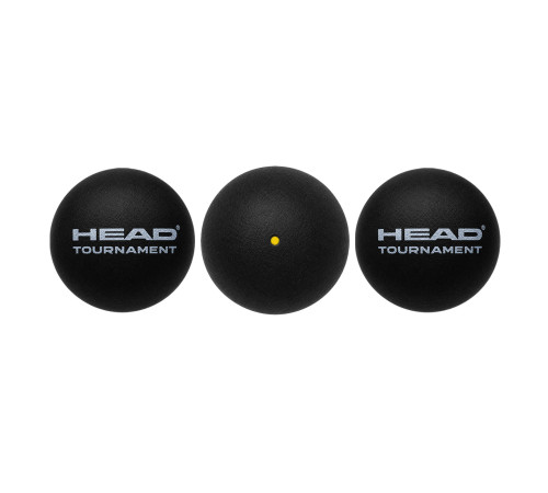 Набір м'ячів для сквошу HEAD Tournament 3шт чорний