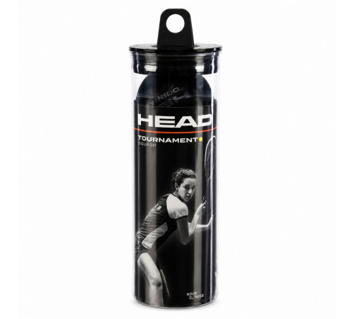 Набір м'ячів для сквошу HEAD Tournament 3шт чорний