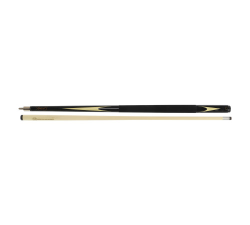 Кий бильярдный для русской пирамиды двухсоставной разборной GRAMAX CARBON 160x1,3см черный-бежевый