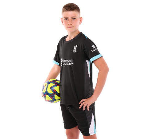 Форма футбольна дитяча із символікою футбольного клубу LIVERPOOL гостьова 2025 SP-Sport 20-28 чорний
