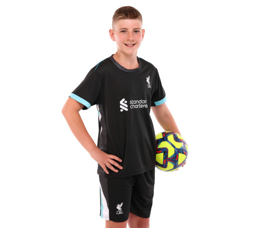 Форма футбольна дитяча із символікою футбольного клубу LIVERPOOL гостьова 2025 SP-Sport 20-28 чорний