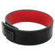 Пояс для пауерліфтингу з карабіном шкіряний Mdbuddy Weightlifting Belt ширина 10см розмір-S-XL чорний-червоний