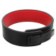 Пояс для пауерліфтингу з карабіном шкіряний Mdbuddy Weightlifting Belt ширина 10см розмір-S-XL чорний-червоний