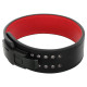 Пояс для пауерліфтингу з карабіном шкіряний Mdbuddy Weightlifting Belt ширина 10см розмір-S-XL чорний-червоний
