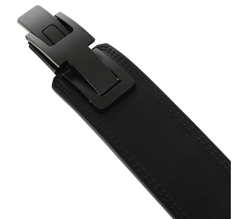 Пояс для пауерліфтингу з карабіном шкіряний Mdbuddy Weightlifting Belt ширина 10см розмір-S-XL чорний-червоний