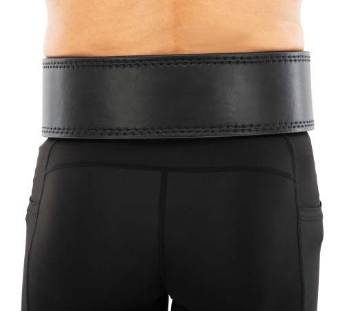 Пояс для пауерліфтингу з карабіном шкіряний Mdbuddy Weightlifting Belt ширина 10см розмір-S-XL чорний-червоний