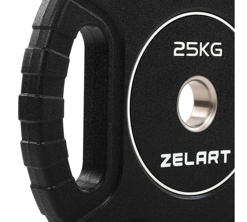Блини диски CPU покриття 2 Handle металева втулка Zelart ø51мм 25кг чорний