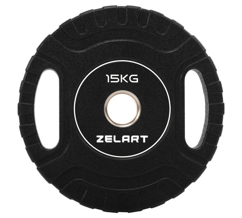 Блини диски CPU покриття 2 Handle металева втулка Zelart ø51мм 15кг чорний