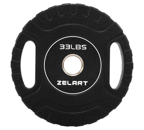 Блини диски CPU покриття 2 Handle металева втулка Zelart ø51мм 15кг чорний