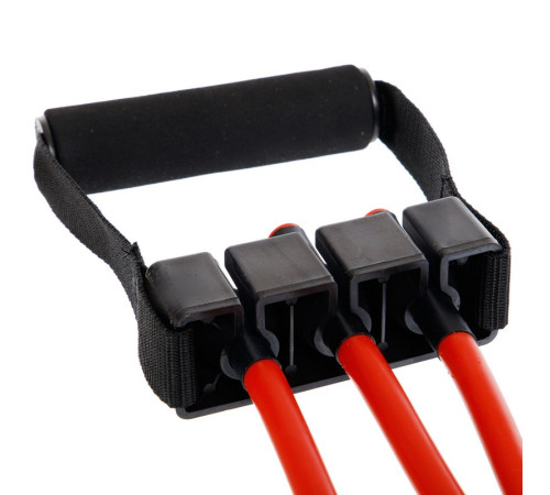 Еспандер трубчастий з ручками з дверним фіксатором SP-Sport Resistance Band 30LB d-12мм l-170см червоний