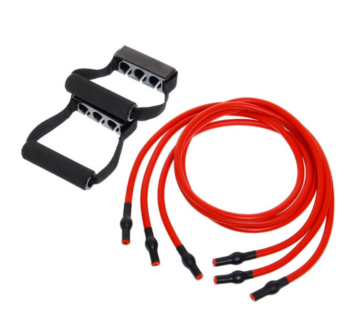 Еспандер трубчастий з ручками з дверним фіксатором SP-Sport Resistance Band 30LB d-12мм l-170см червоний
