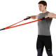 Еспандер трубчастий з ручками з дверним фіксатором SP-Sport Resistance Band 30LB d-12мм l-170см червоний