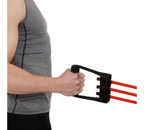 Еспандер трубчастий з ручками з дверним фіксатором SP-Sport Resistance Band 30LB d-12мм l-170см червоний