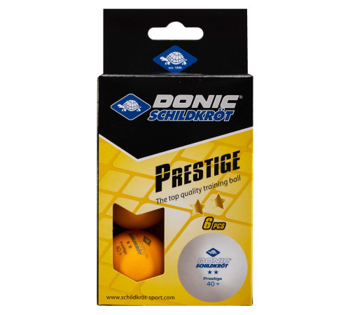 Набір м'ячів для настільного тенісу DONIC PRESTIGE 2star 6шт помаранчевий