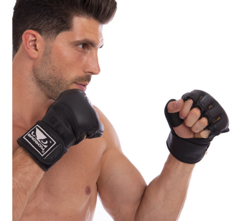 Рукавиці для змішаних єдиноборств MMA BDB M-XL чорний