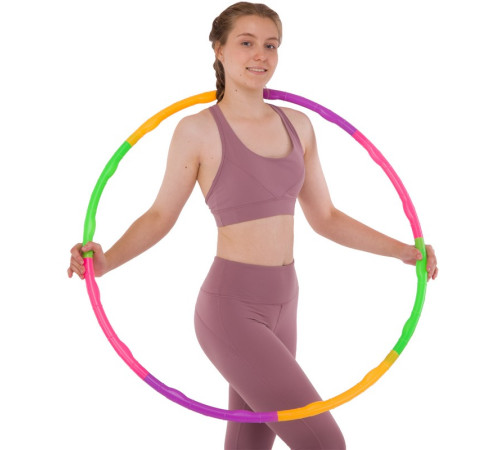 Обруч разборной детский Хула Хуп Hula Hoop SP-Sport 8 секций разноцветный