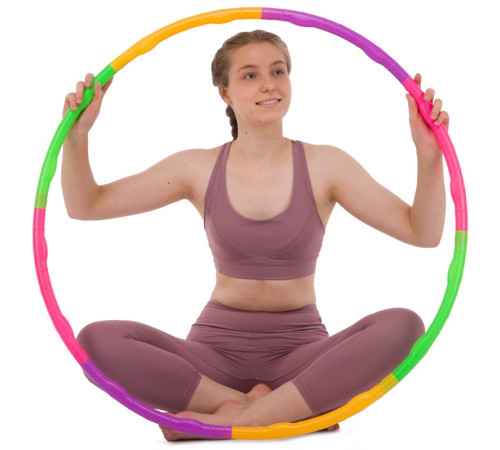 Обруч разборной детский Хула Хуп Hula Hoop SP-Sport 8 секций разноцветный