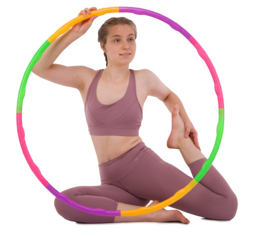Обруч разборной детский Хула Хуп Hula Hoop SP-Sport 8 секций разноцветный