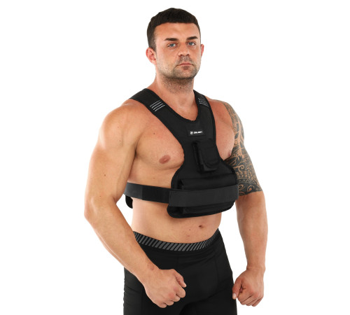 Жилет обважнювач з регульованою вагою Zelart WEIGTH VEST вага-1-10кг сірий