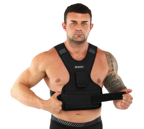 Жилет обважнювач з регульованою вагою Zelart WEIGTH VEST вага-1-10кг сірий