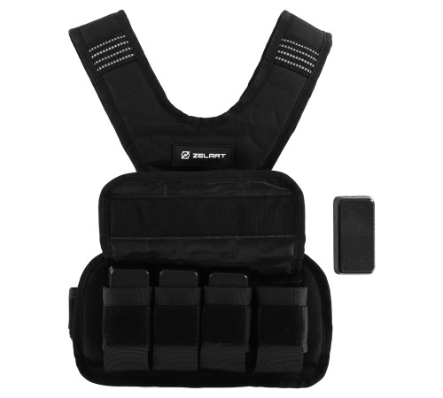 Жилет обважнювач з регульованою вагою Zelart WEIGTH VEST вага-1-10кг сірий