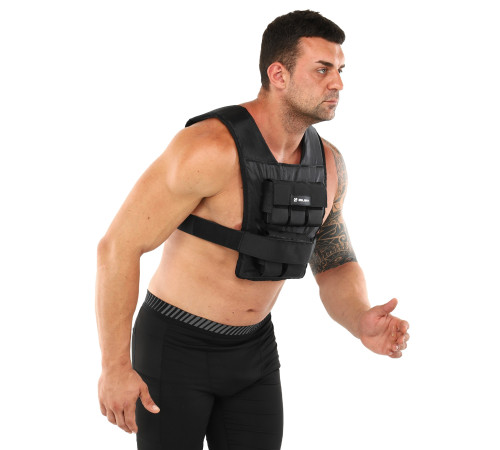 Жилет обважнювач з регульованою вагою Zelart WEIGTH VEST вага-1-10кг чорний