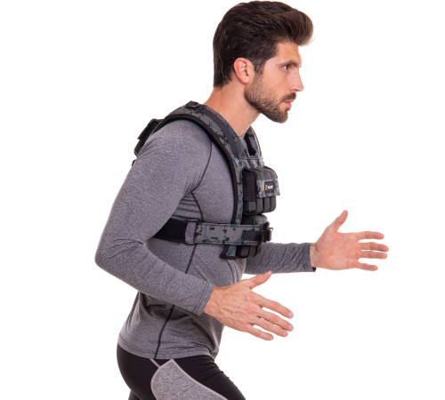 Жилет обважнювач з регульованою вагою Zelart WEIGTH VEST вага-1-10кг камуфляж