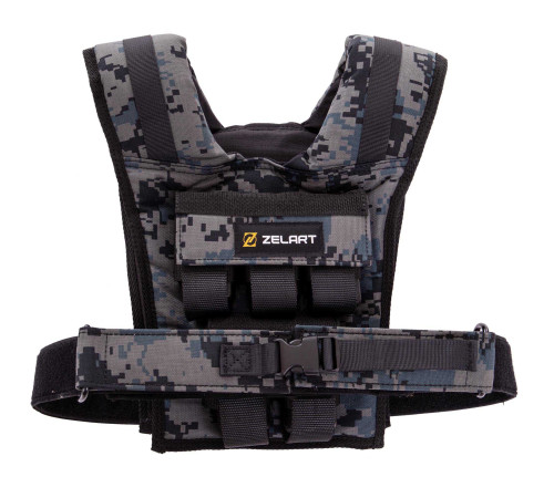 Жилет обважнювач з регульованою вагою Zelart WEIGTH VEST вага-1-10кг камуфляж