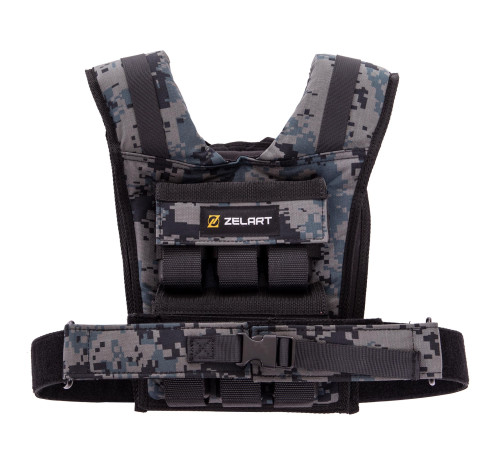 Жилет обважнювач з регульованою вагою Zelart WEIGTH VEST вага-1-12кг камуфляж