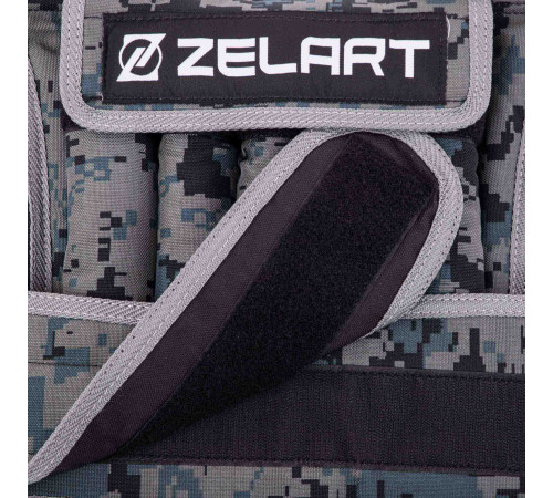 Жилет обважнювач з регульованою вагою Zelart WEIGTH VEST вага-1,5-15кг камуфляж