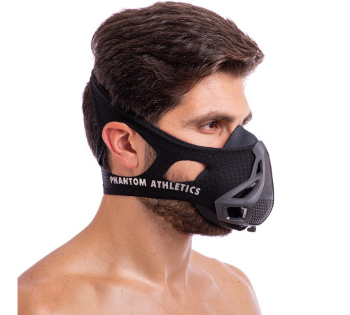 Маска тренувальна дихальна для кросфіту Training Mask SP-Sport PHANTOM чорний