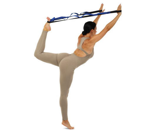 Лента стропа с петлями для растяжки Stretch Strap Record 11 петель цвета в ассортименте