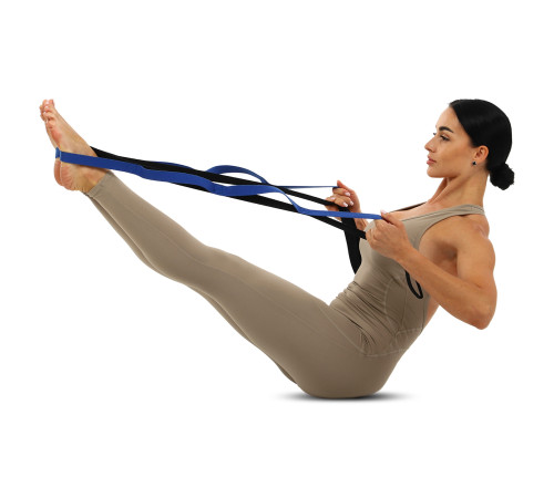 Лента стропа с петлями для растяжки Stretch Strap Record 11 петель цвета в ассортименте