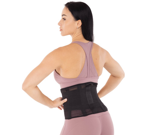 Пояс корсетний для спорту MUTE WAIST SUPPORT розмір S-L чорний