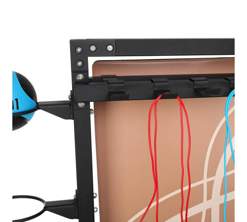 Стелаж модульний для інвентаря кросфіт STORAGE RACK LiveUp розмір-156,5x76,6x197,4см чорний