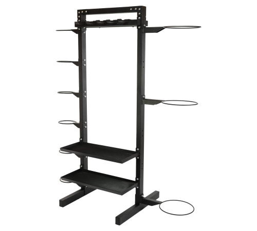 Стелаж модульний для інвентаря кросфіт STORAGE RACK LiveUp розмір-156,5x76,6x197,4см чорний