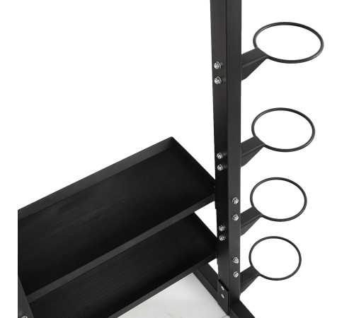 Стелаж модульний для інвентаря кросфіт STORAGE RACK LiveUp розмір-156,5x76,6x197,4см чорний