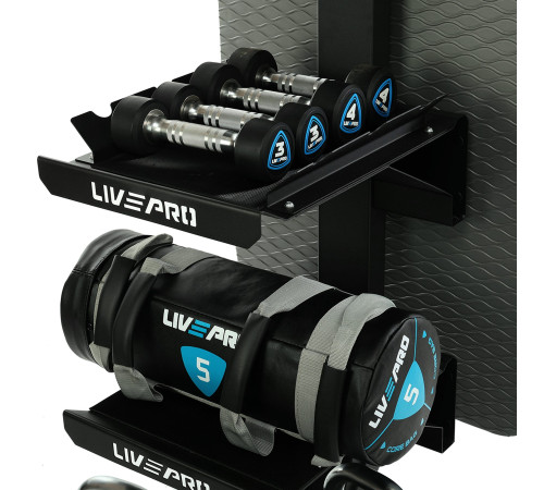 Стелаж модульний для інвентаря кросфіт STORAGE RACK LiveUp розмір-55x60x180см чорний