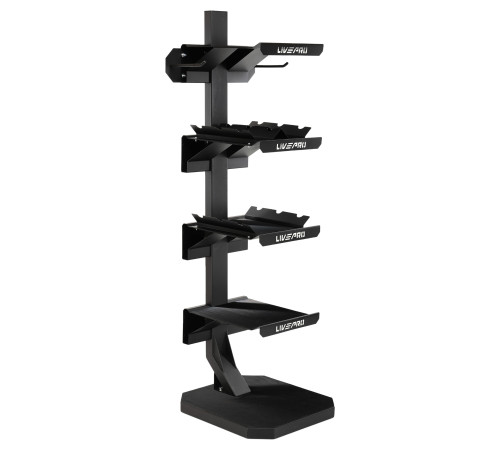 Стелаж модульний для інвентаря кросфіт STORAGE RACK LiveUp розмір-55x60x180см чорний