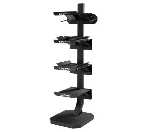 Стелаж модульний для інвентаря кросфіт STORAGE RACK LiveUp розмір-55x60x180см чорний