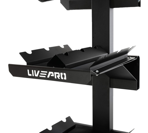 Стелаж модульний для інвентаря кросфіт STORAGE RACK LiveUp розмір-55x60x180см чорний