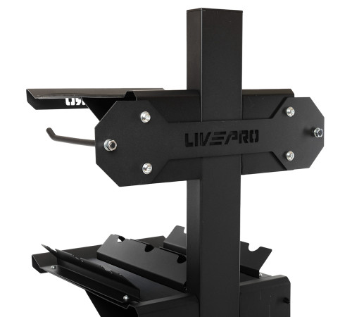 Стелаж модульний для інвентаря кросфіт STORAGE RACK LiveUp розмір-55x60x180см чорний