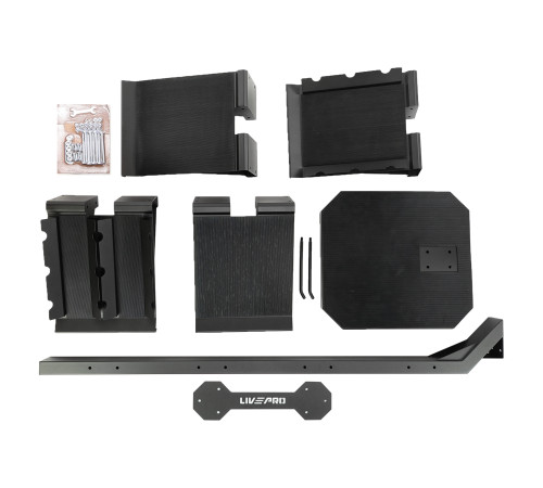 Стелаж модульний для інвентаря кросфіт STORAGE RACK LiveUp розмір-55x60x180см чорний