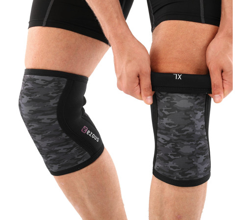 Наколенники для приседа и пауэрлфтинга 2штуки CROSSFIT KNEECAP EZOUS S-XL камуфляж