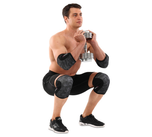 Наколенники для приседа и пауэрлфтинга 2штуки CROSSFIT KNEECAP EZOUS S-XL камуфляж